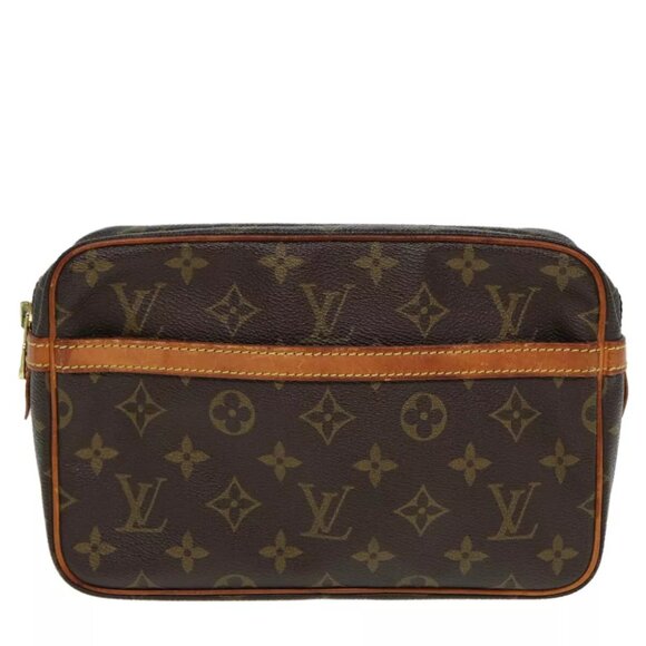 authenticity guaranteed LOUIS VUITTON Monogram Compiegne  Clutch Bag - Picture 2 of 11